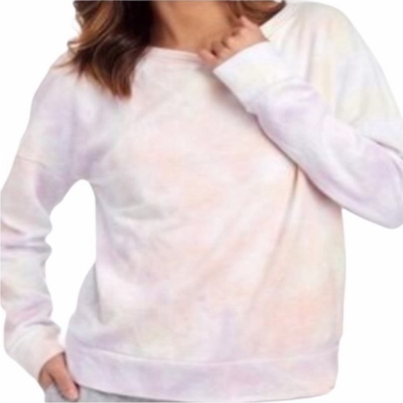 Betsey Johnson Performance Pastel Color Tie Dye Lightweight Sweatshirt - Picture 3 of 9